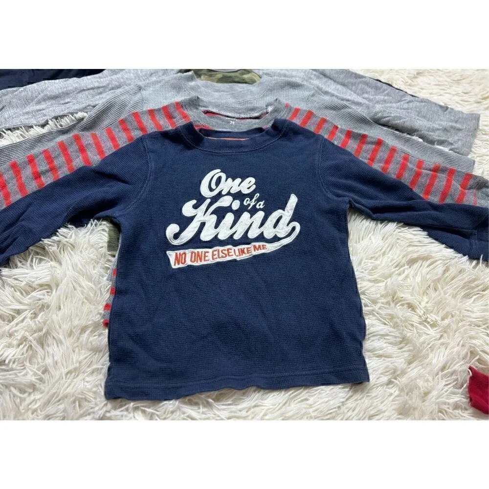 6 piece Boys Size 2T/24 month toddler long sleeve shirts and thermal bundle by C